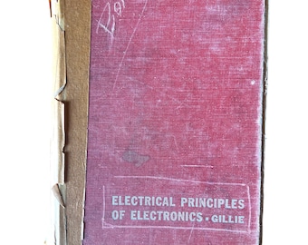 Vintage Textbook Electrical Principles Electronics Junk Journal Papers Crafting Math