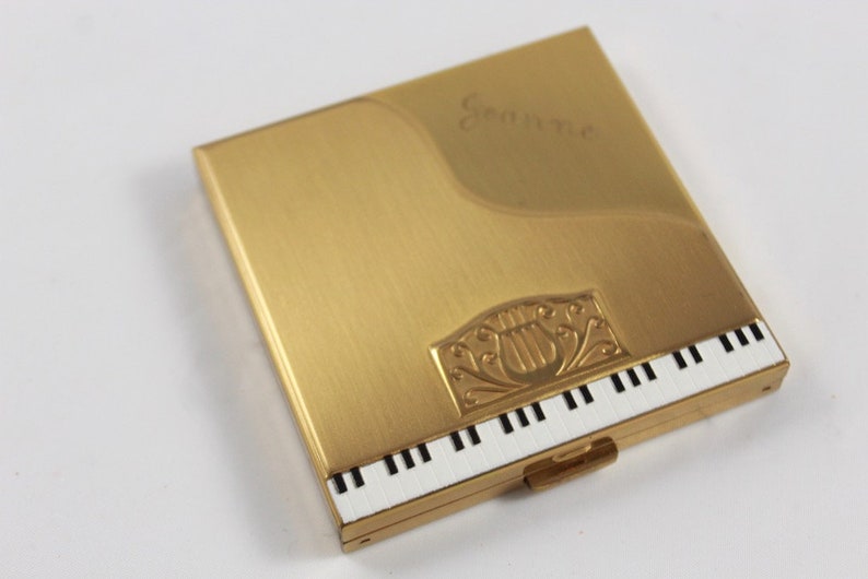 Vintage Volupte Grand Piano Compact Gold Tone Etsy