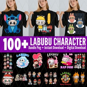 100+ Labubu Designs Bundle, Vector Digital File for Cricut, Laser Cut La bubu SVG, Instant Download Labubu Character