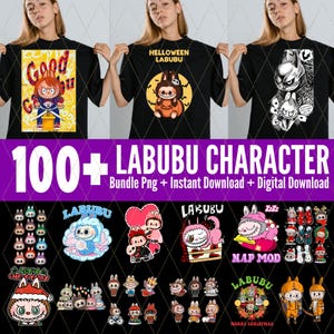 100+ Labubu Designs Bundle, Vector Digital File for Cricut, Laser Cut La bubu SVG, Instant Download Labubu Character PNG