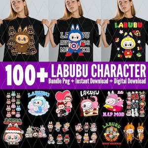 100+ Labubu Designs Bundle SVG, Vector Digital File for Cricut, Laser Cut La bubu PNG, Instant Download Labubu Character