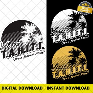 Agenci T.A.R.C.Z.Y. odwiedzają Tahiti PNG | Marvel Fan Art Digital Download | Plik Instant Cut dla Cricut i Silhouette