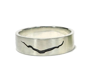 Dr Who inspired Crack in Space and Time Ring Sterling Silver with engraving