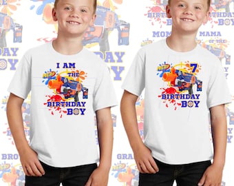 Nerf Birthday Clipart Bundle: Family Matching Set (Digital Download)