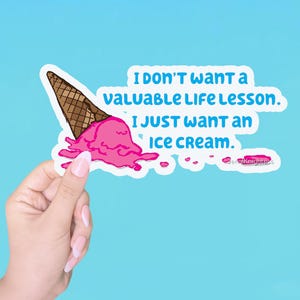 I just want an ice cream Sticker, Sticker Bluey vinyl stickers Family Stickers, Laptop Stickers, Water Bottle Stickers,bluey , sticker vinyl