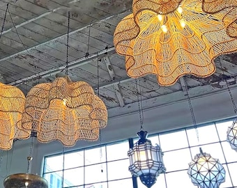 Bamboo pendant light
