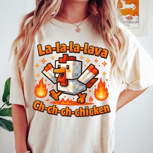 Funny Gamer Chicken PNG: Action Shirt Design (Digital Download