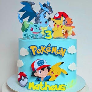 Topper Pokémon | Topo do bolo Pokémon