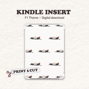 F1 Kindle Einsatz: Formel1 Auto Pattern, Marlboro Vintage Art, Klarsichthülle (Digitaler Download)