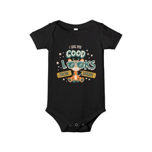 かわいいベビーワンジー、おもしろい幼児用ボディスーツ、新米パパへのプレゼント、パパ譲りの美貌、ベビーシャワーギフト、幼児用衣装