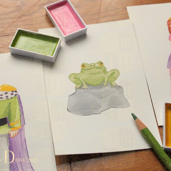 Original Nursery Art - The Princess And The Frog Fairytale