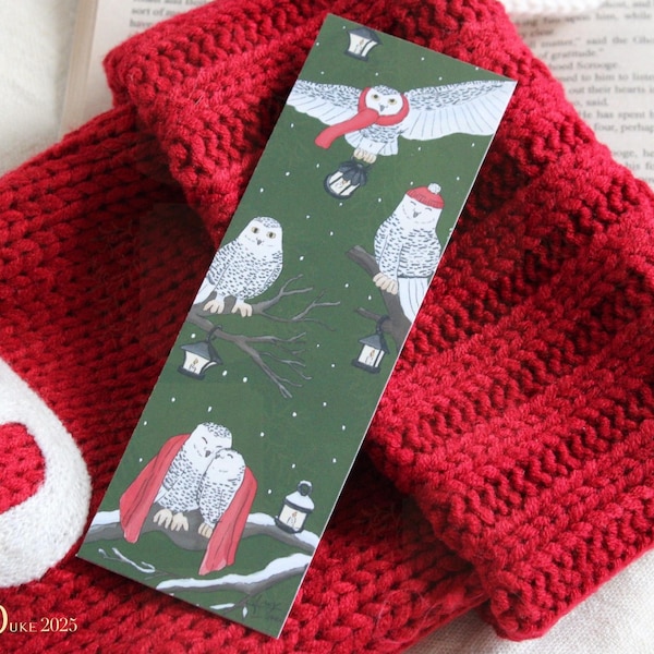 Christmas Bookmarks - Snowy Owls