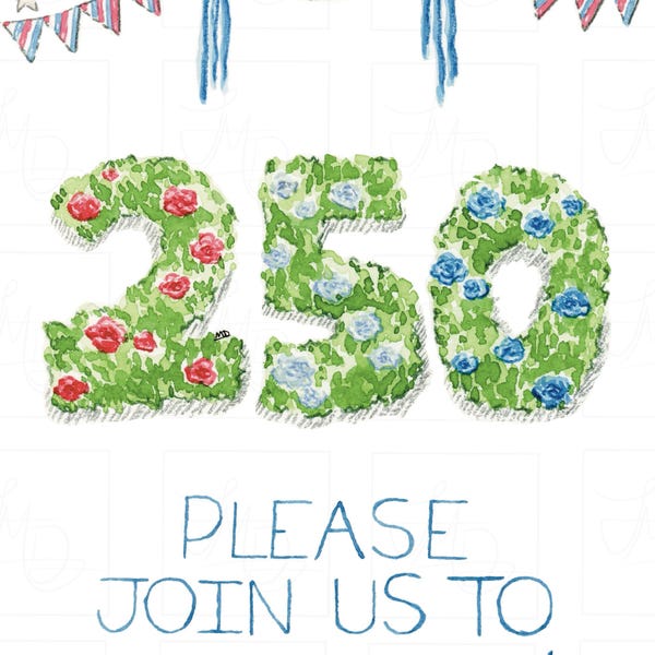 Florale Einladung zum 4.Juli - wir feiern 250 Jahre