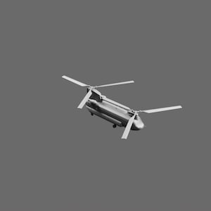 CH-47 Chinook Helicopter STL File – Military Transport Aircraft 3D Printable Model