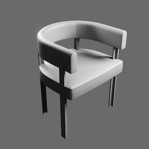 Baxter T Chair STL File – Bold Modern Designer Chair 3D Printable Model