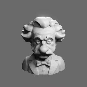 Albert Einstein STL File – Cartoony 3D Printable Scientist Model