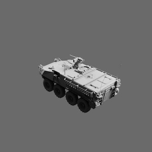 Stryker Armored Vehicle STL File – Military 8x8 Infantry Carrier 3D Printable Model