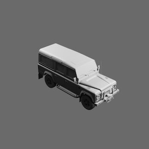 Land Rover Defender 110 (1990) STL File – Classic Off-Road Vehicle 3D Printable Model