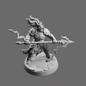 Storm Spear Knight STL File – Epic Fantasy Warrior Miniature for 3D Printing