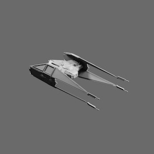 Kylo Ren’s TIE Silencer STL File – Star Wars Starfighter 3D Printable Model