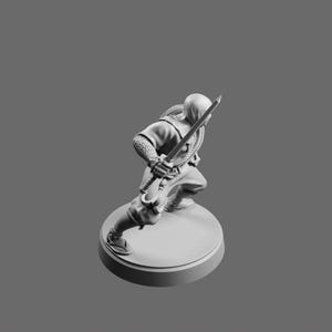 Ninja Male STL File – Stealth Warrior Figurine 3D Printable Model