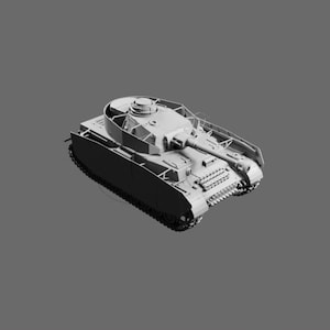 Panzer IV Ausf. H Desert STL File – Rigged WWII Tank Model 3D Printable