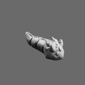 White Dragon Keychain STL - Fantasy Kreatur 3D druckbares Modell