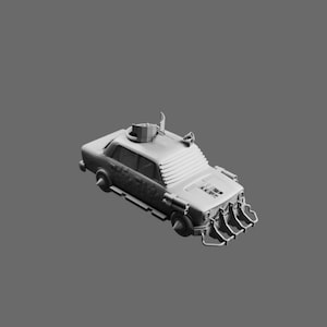 Lada 2101 Apocalyptic Car STL File – Post-Apocalyptic Vehicle 3D Printable Model