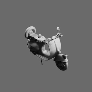Customized Vespa STL File – Retro Scooter 3D Printable Model