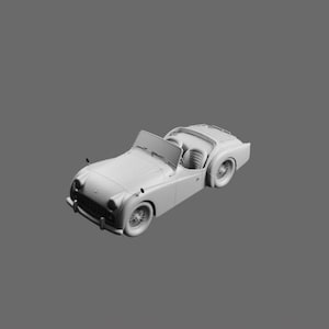 Triumph TR3 STL File – Classic British Roadster 3D Printable Model