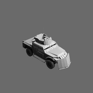 Military Armored Car STL File – Tactical Combat Vehicle 3D Printable Model