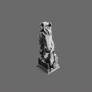 STL-bestand decoratief paardbuste – elegant 3D-afdrukbaar model paardensculptuur