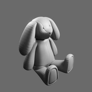 Bunny Plushie STL File – Cute Stuffed Animal 3D Printable Model