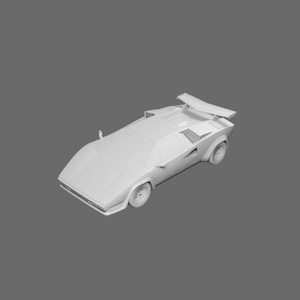 Lamborghini Countach 5000 QV STL File – Iconic Sports Car 3D Printable Model