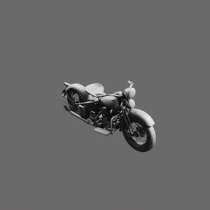 Harley-Davidson Knucklehead STL File – Classic Motorcycle 3D Printable Model