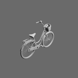 Ladies Bicycle STL File – Elegant 3D Printable Bicycle Model