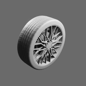 Sports Wheel STL File – High-Performance Car Rim 3D Printable Model