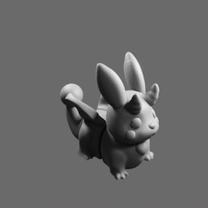 Bunny Dragon Schlüsselanhänger STL-Datei - Fantasy-Kreatur Charme 3D Printable