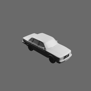 1993 Volvo 240 Rusty STL File – Weathered Classic Car 3D Printable Model