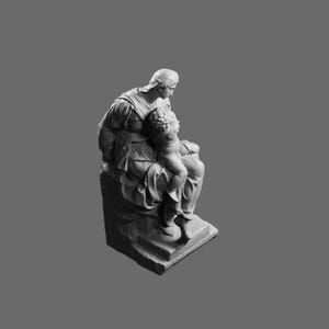 Medici Madonna STL File – Renaissance Mother & Child Sculpture 3D Printable Model