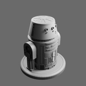 R5-D4 Pawn STL File – Star Wars Droid Chess Piece 3D Model
