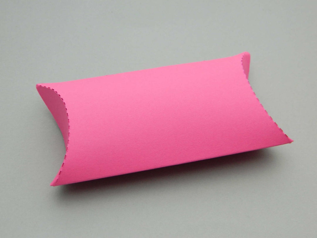 Hot Pink Gift Wrap Pillow Boxes, Package of 15, Pink Boxes, Hot Pink Boxes, Jewelry Boxes
