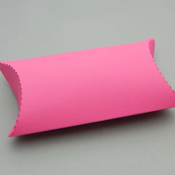 Hot Pink Gift Wrap Pillow Boxes, Package of 15, Pink Boxes, Hot Pink Boxes, Jewelry Boxes, Wedding Favor, Party Favor, Romantic, Favor Pink