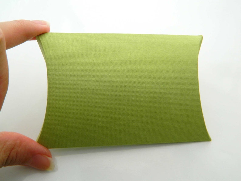Olive Green Pillow Boxes Package of 3 Green Boxes. Wedding Etsy