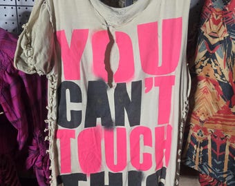 Vintage HIP HOP You Can't Touch This T shirt customized stylized