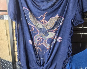 Vintage Original Bob Seger Silver Bullet Band 1987 American Storm Tour shirt (Altered)
