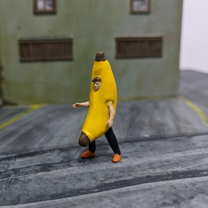 1/64 Scale Miniature: Banana Suit Figure for Dioramas