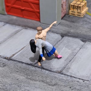 1/64 Scale Ballet Couple Miniature: Romantic Diorama Model