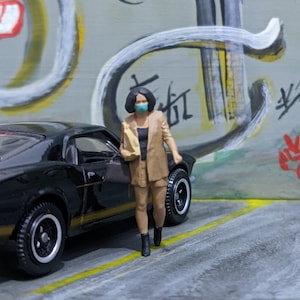 Figura de mujer profesional / mujer elegante / mujer moderna de carrera / mujer de compras a escala 1/64 para dioramas, exhibiciones artísticas en miniatura, coleccionistas, 1:64