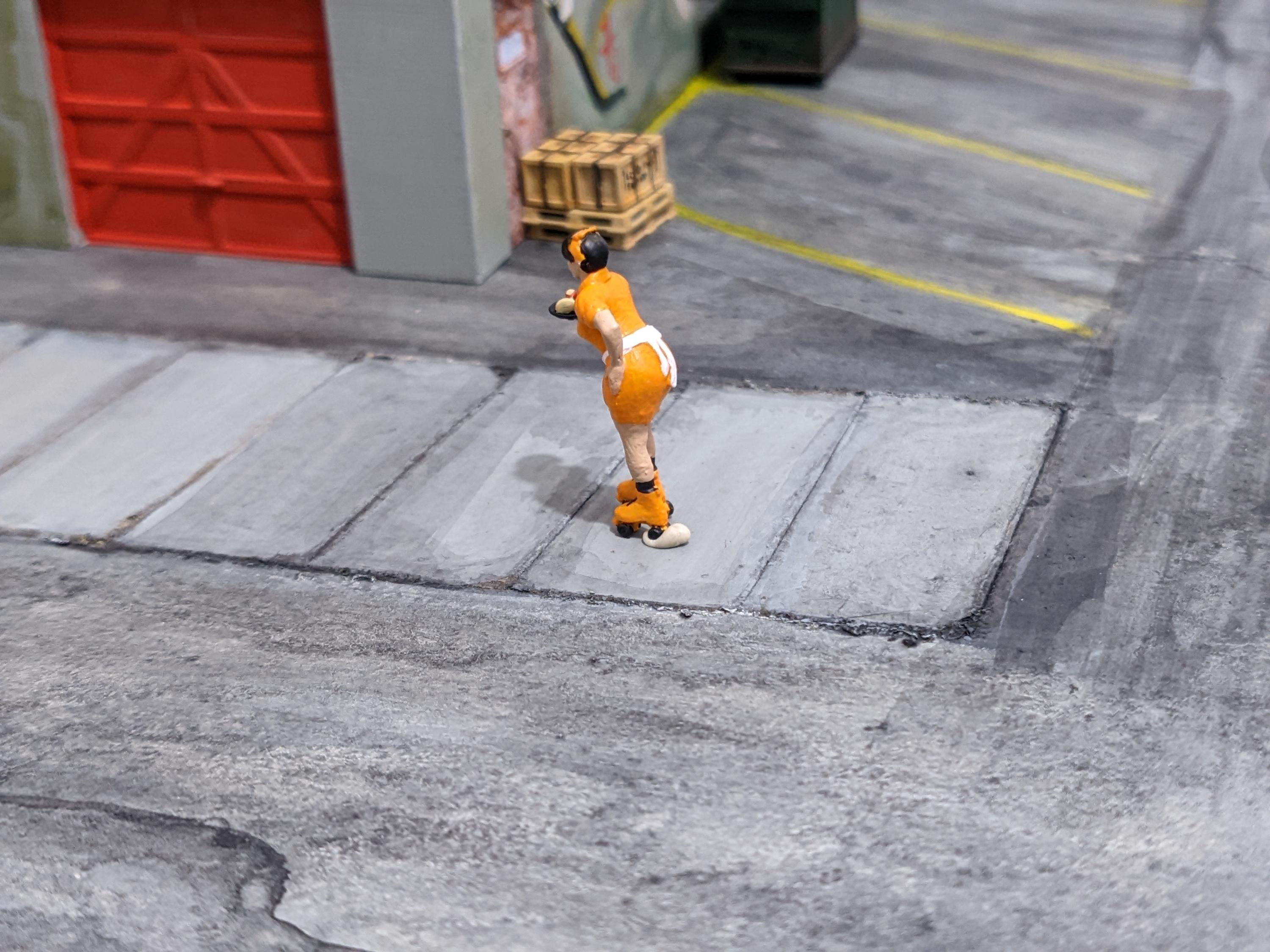 Retro Roller Skating Waitress Miniature: 1/64 Scale Diorama Display - Etsy